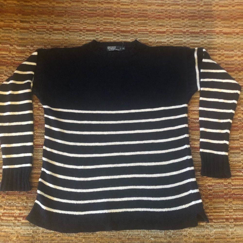 Polo Ralph Lauren linen knit nautical sweater